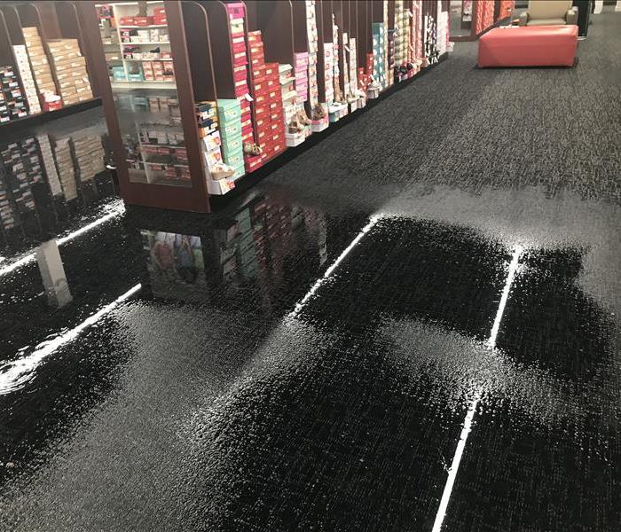 water damaged department store