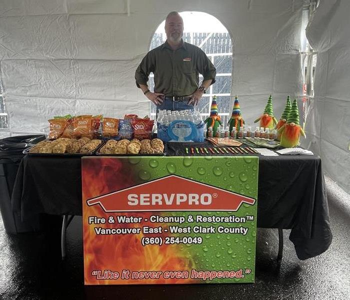 SERVPRO Branded booth at ribbon cutting ceremony in Vancouver community